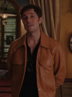 Gabriel TV Series Emily in Paris Season 03 Lucas Bravo Brown Leather Jacket