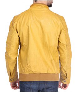 Mens Quilted Shoulder Yellow Jacket