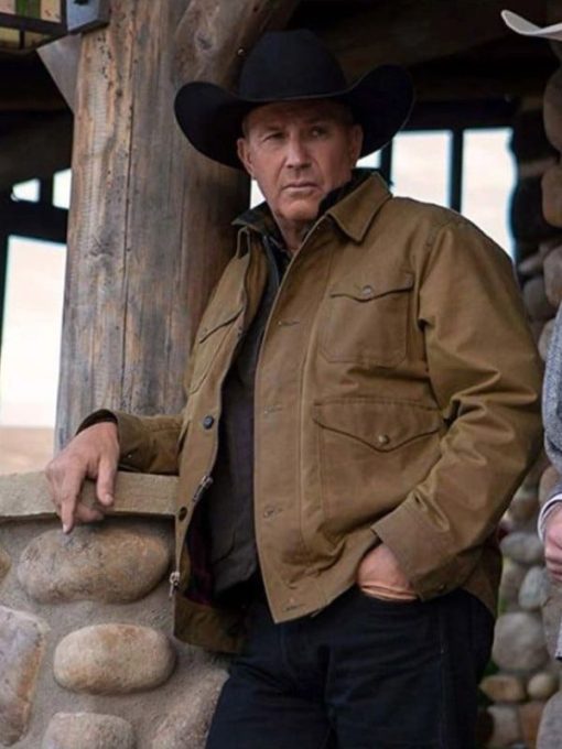 Yellowstone John Dutton Brown Cotton Jacket