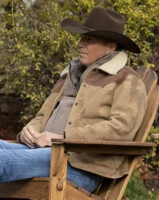 Yellowstone Season O3 John Dutton Shearling Jacket