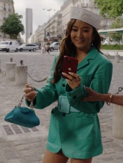 EMILY IN PARIS S03 MINDY’S LEATHER BLAZER