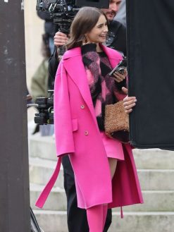 Emily-in-Paris-Lily-Collins-Pink-Coat-