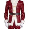 Violent Night Santa Claus Red Leather Jacket