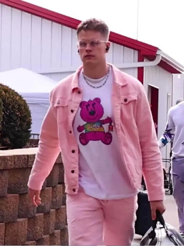 Joe Burrow AFC Championship Pink Suit - Shop Now