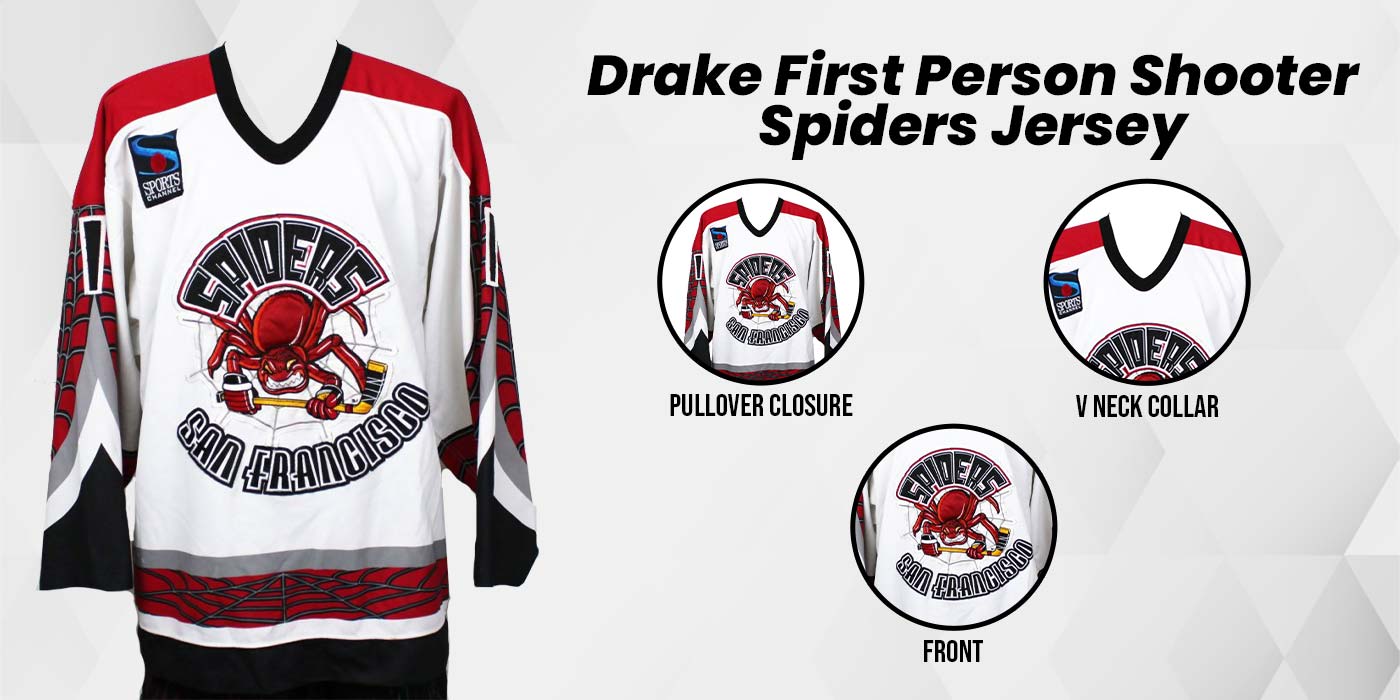Drake First Person Shooter Spiders Jersey Info
