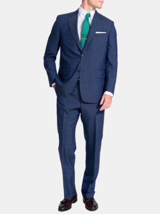 Mens Blue Hairline Suit - Wilson Jackets