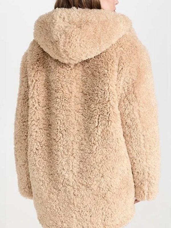 Lily Collins TV-Series Emily In Paris S04 Emily Cooper Hooded Jacket Lily Collins TV-Series Emily In Paris S04 Emily Cooper Hooded Shearling Jacket