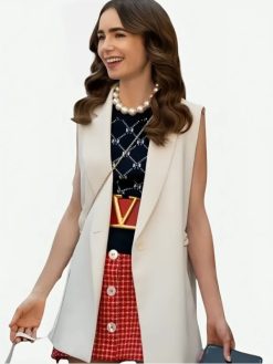 Lily Collins Emily in Paris Season 2 Emily Cooper Vest