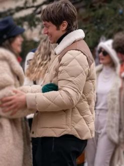 Emily in Paris Season 04 Gabriel Quilted Jacket
