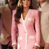 Mindy Chen Emily in Paris S03 Ashley Park Pink Dress Coat