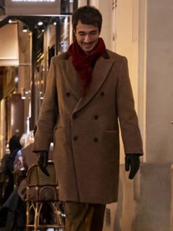 Eugenio Franceschini Emily in Paris S4 Marcello Brown Trench Coat