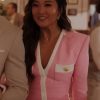 Shop Mindy Chen Emily in Paris S03 Ashley Park Pink Dress Coat