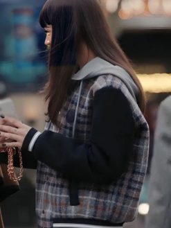 Thalia Besson Emily In Paris S4 Grey Bomber Jacket