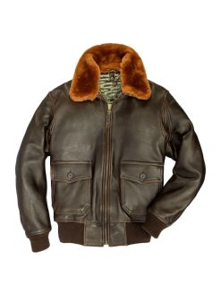 Men Brown G-1 Flight Leather Jacket