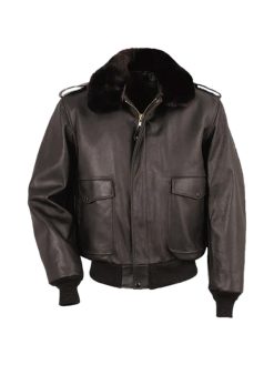 Men Brown Flying RAF A2 Leather Flight Jacket