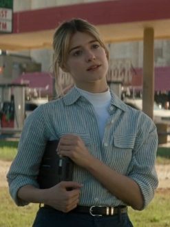 Daisy Edgar-Jones Twisters 2024 Kate Cooper Stripped Shirt