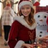 Madeleine Arthur To Have And To Holiday 2024 Red Santa Coat
