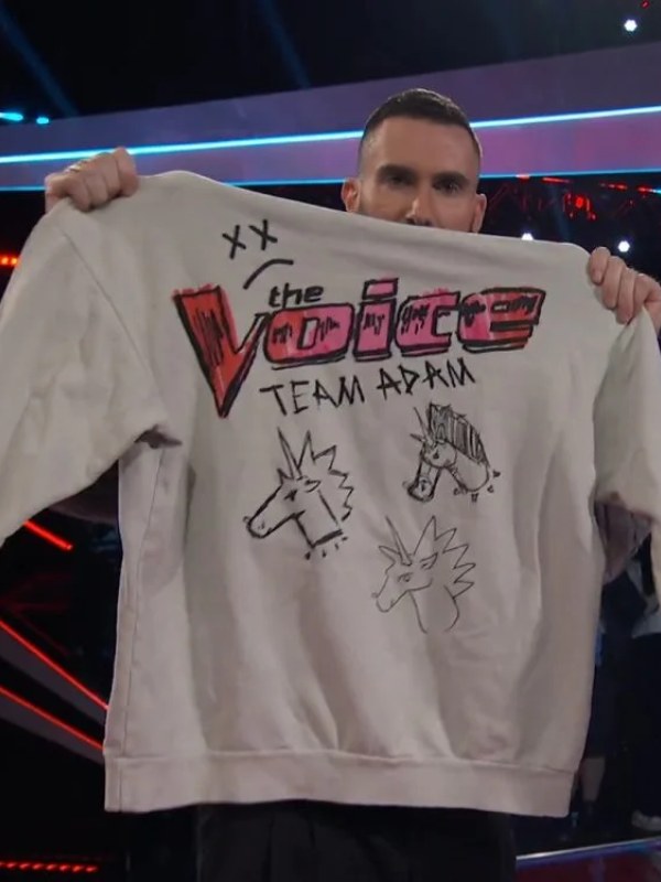 The Voice S27 Team Adam Levine Printed Hoodie on SAle The Voice S27 Team Adam Hoodie