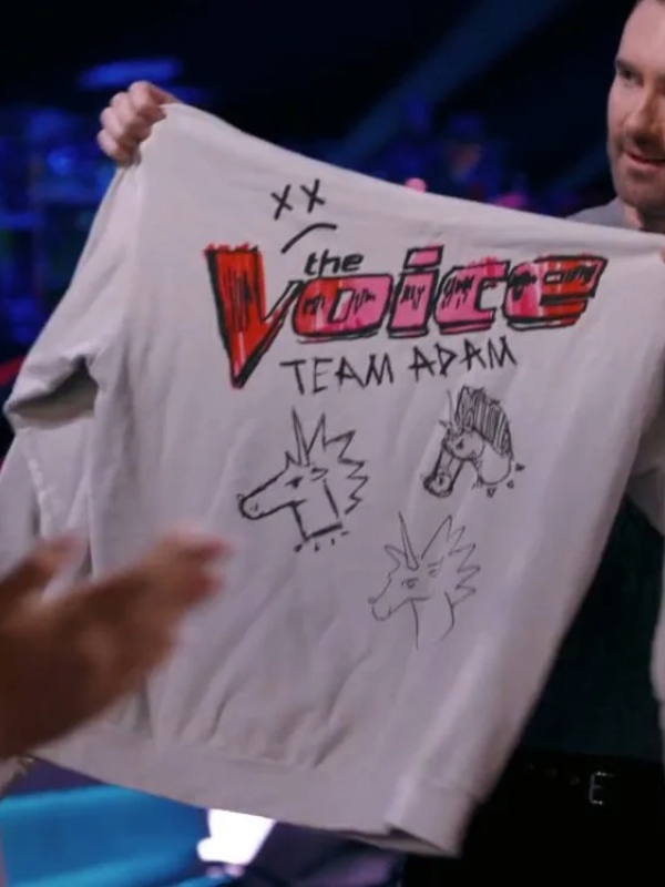 The Voice S27 Team Adam Levine Printed Hoodie The Voice S27 Team Adam Levine Printed Hoodie