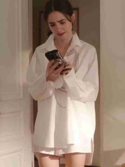 Emily in Paris S4 Lily Collins Pearl Shirt