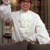 Mike Myers Austin Powers White Ruffle Silk Shirt