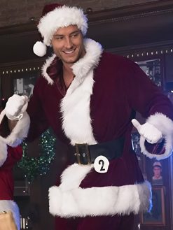 Ty Swindel A Bad Moms Christmas Justin Hartley Santa Claus Red Cosplay Jacket
