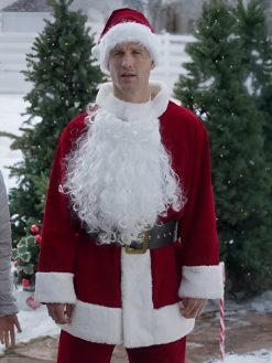 Christmas on Duty 2025 Parker Young Santa Claus Red Velvet Coat