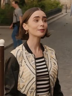 Emily Cooper TV Series Emily In Paris S05 Lily Collins Bomber Jacket