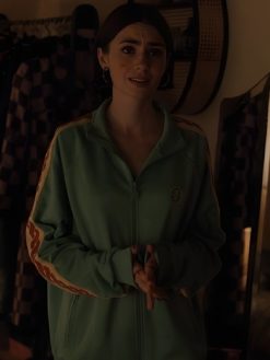 Emily in Paris Season 05 Ep Lily Collins Green Track Jacket