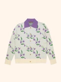 Emily In Paris S05 Samuel Arnold Purple Floral Cardigan