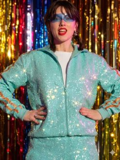 Taylor Swift Green Sequin Tracksuit
