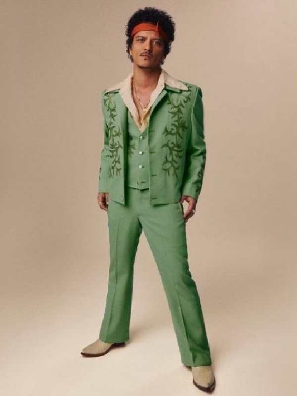 Bruno Mars Green Suit Bruno Mars Green Western Suit