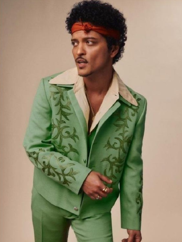 Bruno Mars Green Western Suit Bruno Mars Risk It All Green Country Western Suit