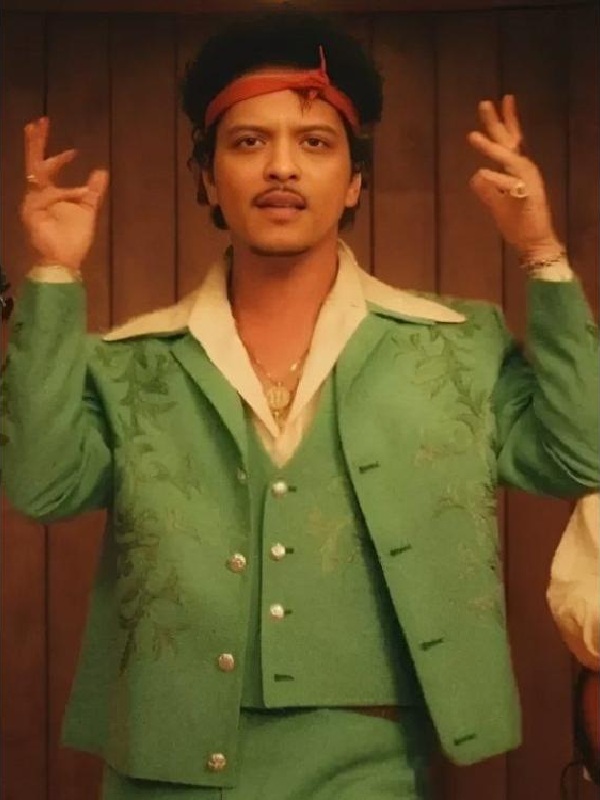 Bruno Mars Risk It All Green Country Western Suit Bruno Mars Green Suit