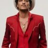 Bruno Mars Risk It All Red Western Suit 2026