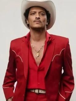 Bruno Mars Risk It All Red Western Suit 2026