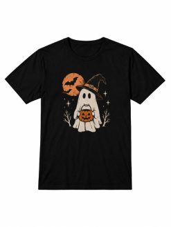 Black halloween graphic tee