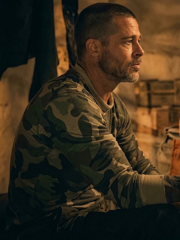 Heart Of The Beast Brad Pitt Camo Sweatshirt Heart Of The Beast 2026 Brad Pitt Long Sleeve Camo Sweatshirt For Sale
