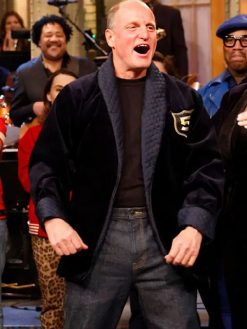 SNL 5 Timer Club Woody Harrelson Black Velvet Jacket